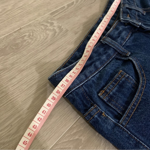 COPY - Shein Denim straight-leg jeans dark blue retro patterns - Picture 6 of 7